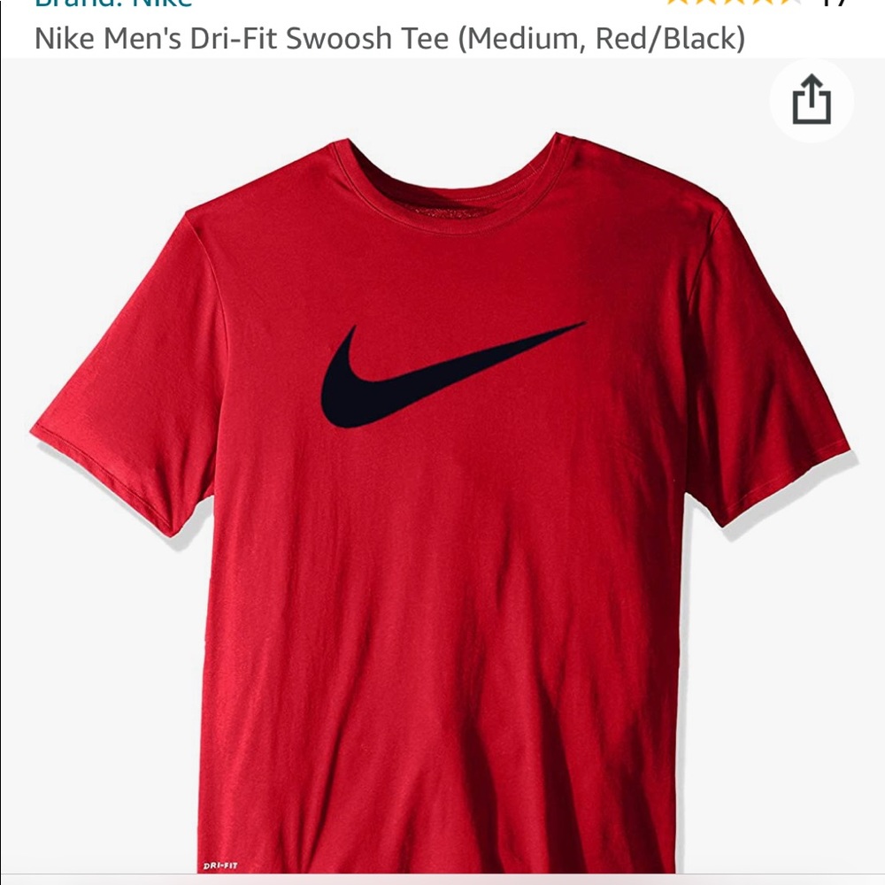 Nike Men’s Dri Fit Swoosh Tee - Picture 1 of 4